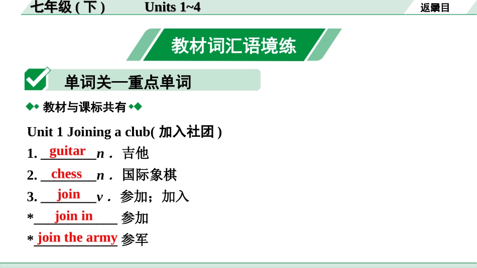 中考辽宁英语配套课件_精品课件_1. 精讲本_03. 第一部分 七年级（下）Units 1~4.ppt_第3页