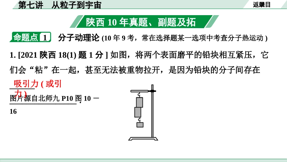 中考陕西物理配套课件_01.精讲本_01.第一部分　陕西中考考点研究_07.第七讲　从粒子到宇宙_第七讲  从粒子到宇宙.pptx_第3页