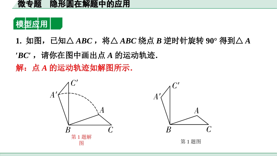 中考辽宁数学配套课件_1.精讲本_1.第一部分  辽宁中考考点研究_6.第六章  圆_3.微专题  隐形圆在解题中的应用_3.微专题  隐形圆在解题中的应用.ppt_第2页