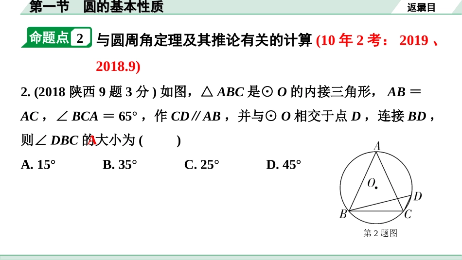 中考陕西数学配套课件_1.精讲本_1.第一部分  陕西中考考点研究_6.第六章  圆_1.第一节　圆的基本性质.ppt_第3页