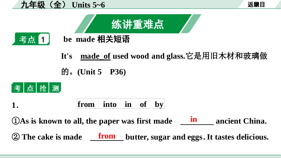 中考甘肃英语配套课件_1.精讲本_19. 第一部分 九年级（全）Units 5~6.ppt_第2页