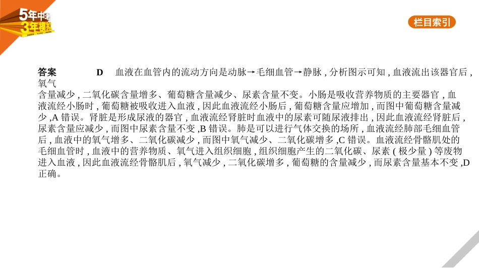 中考北京生物04主题四  专题2　人体内的物质运输及废物的排出.pptx_第3页