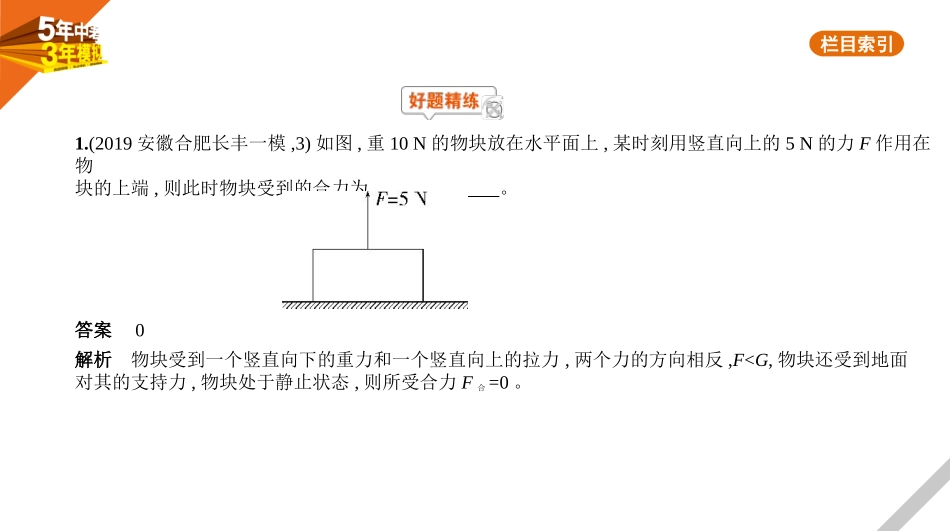 中考安徽物理20题型突破四 初高中衔接题_题型突破四　初高中衔接题.pptx_第1页