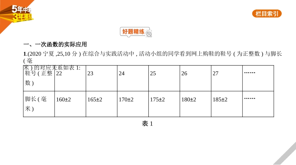 中考河北数学第八章 专题拓展_§8.4 函数实际应用问题_§8.4 函数实际应用问题.pptx_第1页