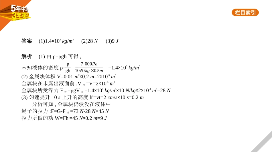 中考河北物理20题型突破五　综合计算题.pptx_第2页