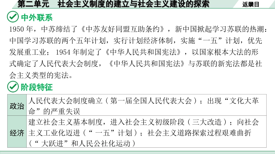 中考北京历史1.第一部分  北京中考考点研究_3.板块三  中国现代史_2.第二单元  社会主义制度的建立与社会主义建设的探索.ppt_第3页