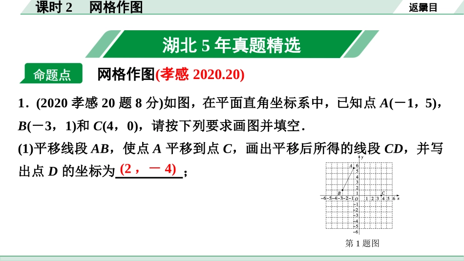 中考湖北数学1.第一部分  湖北中考考点研究_7.第七章  图形的变化_6.第三节  几何三大作图_2.第三节  课时2  网格作图.ppt_第2页