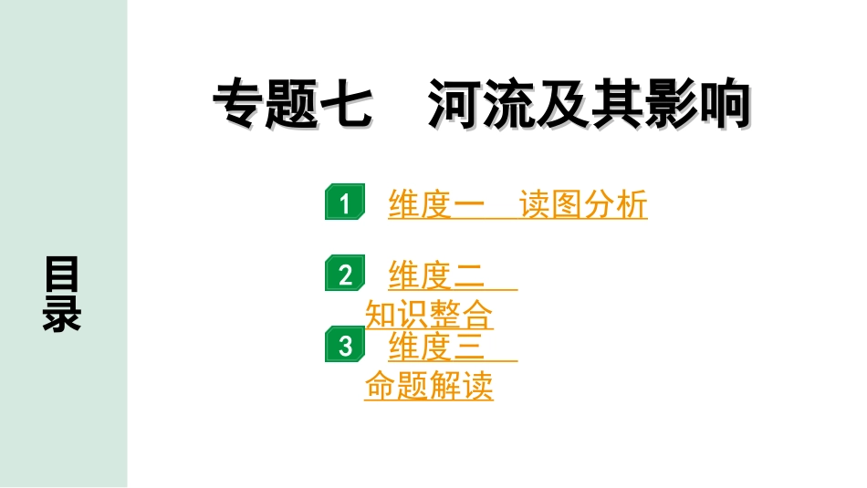 中考安徽地理2. 第二部分　常考专题研究_7. 专题七　河流及其影响.ppt_第1页