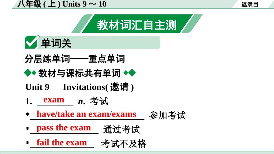 中考广东英语全书PPT_2.教材梳理_10.八年级（上）Units 9～10.ppt_第2页