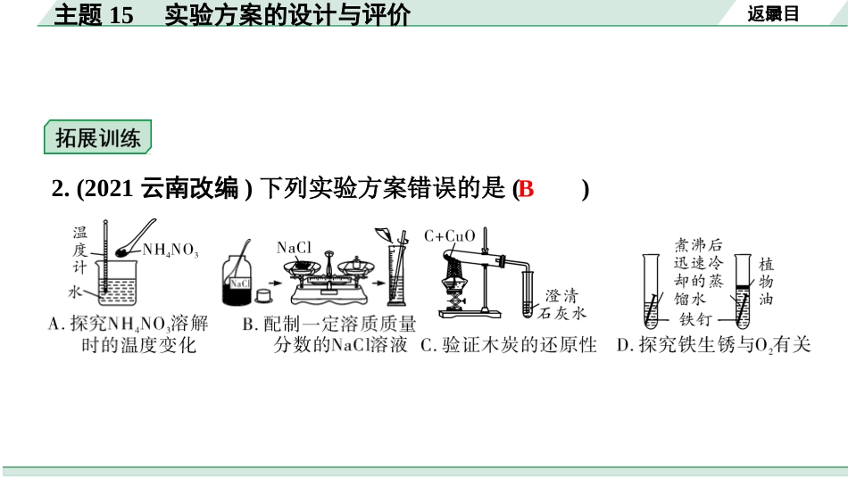 中考河北化学02.第一部分  河北中考考点研究_15.主题15  实验方案的设计与评价_主题15  实验方案的设计与评价.pptx_第3页