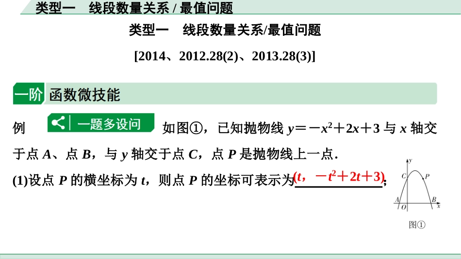 中考成都数学1.第一部分  成都中考考点研究_3.第三章  函数_8.第七节  二次函数综合题_1.类型一  线段数量关系、最值问题.ppt_第1页