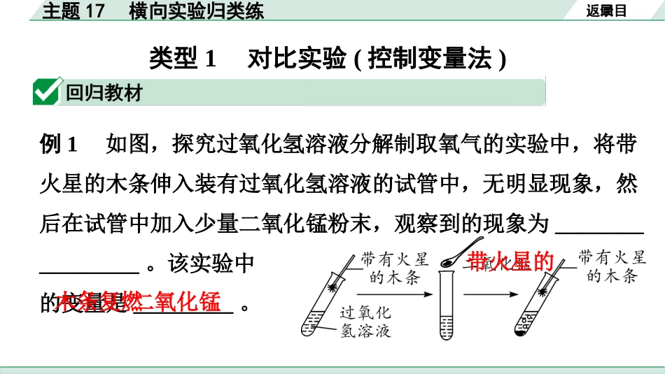 中考广东化学全书PPT_01.01.第一部分  广东中考考点研究_05.模块五  科学探究_03.主题17  横向实验归类练.pptx_第2页