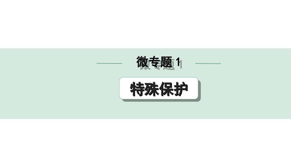 中考广东道法2.第二部分 重难知识专项突破_微专题1 特殊保护.ppt_第1页