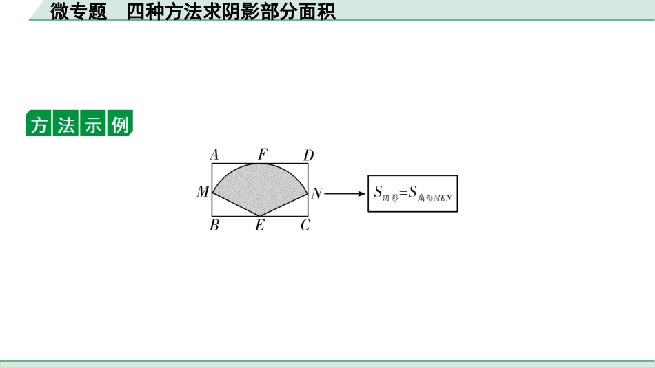 中考贵阳数学1.第一部分  贵阳中考考点研究_6.第六单元  圆_5.微专题  四种方法求阴影部分面积.ppt_第2页