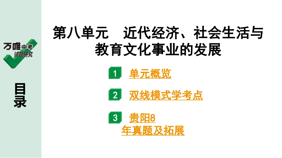 中考贵阳历史1.第一部分   贵阳中考考点研究_2.板块二  中国近代史_8.板块二  第八单元　近代经济、社会生活与教育文化事业的发展.pptx_第2页