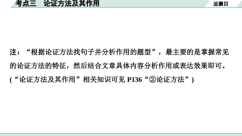 中考贵阳语文2.第二部分  阅读能力_3.专题三　论述性文本阅读_考点“1对1”讲练_3.考点三　论证方法及其作用.ppt_第3页