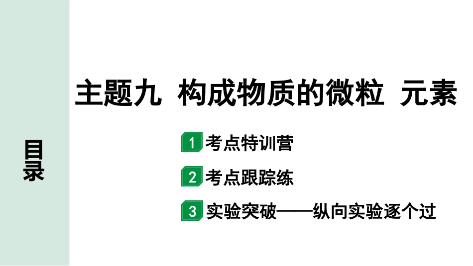 中考北部湾经济区化学09.主题九  构成物质的微粒 元素.pptx_第1页