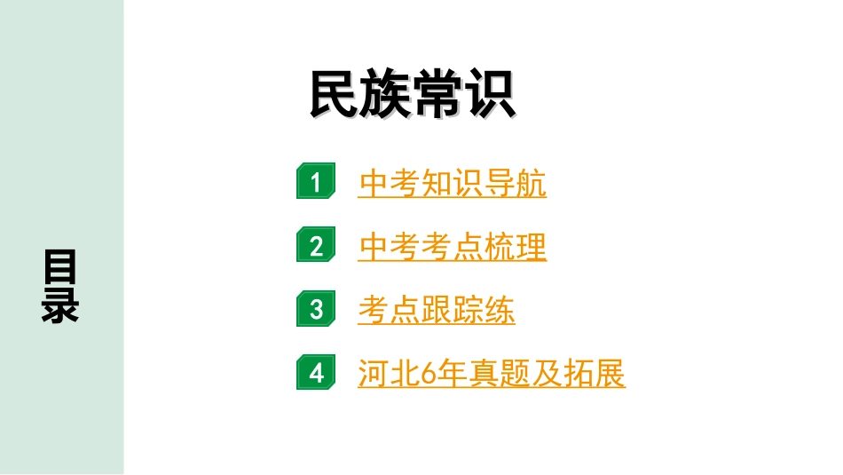 中考河北道法1.第一部分  中考考点研究_4.民族常识_1.民族常识.ppt_第1页