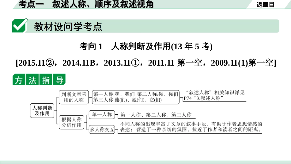 中考贵阳语文2.第二部分  阅读能力_2.专题二　文学类文本阅读_考点“1对1”讲练_1.考点一　叙述人称、顺序及叙述视角.ppt_第2页