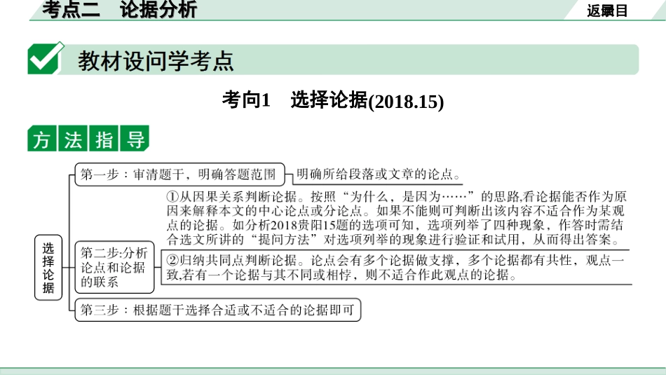 中考贵阳语文2.第二部分  阅读能力_3.专题三　论述性文本阅读_考点“1对1”讲练_2.考点二　论据分析.ppt_第2页