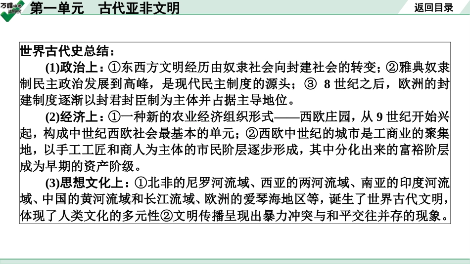 中考贵阳历史1.第一部分   贵阳中考考点研究_4.板块四  世界古代史_1.板块四  第一单元　古代亚非文明.pptx_第3页