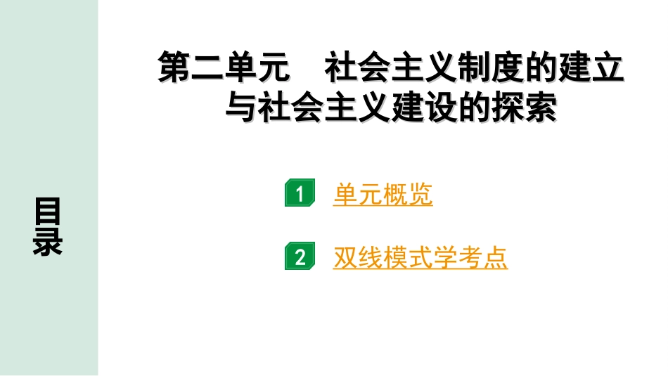 中考安徽历史1.第一部分    安徽中考考点研究_3.板块三　中国现代史_2.第二单元　社会主义制度的建立与社会主义建设的探索.ppt_第2页