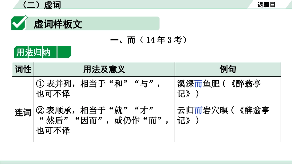 中考河北语文2.第二部分  古诗文阅读_专题二  文言文阅读_二阶  点对点迁移训练_（二）虚词.pptx_第2页