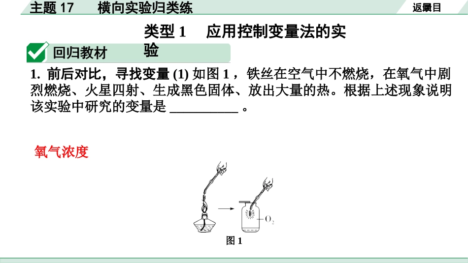 中考湖北化学02.第一部分   湖北中考考点研究_17.主题17  横向实验归类练_主题17  横向实验归类练.pptx_第2页