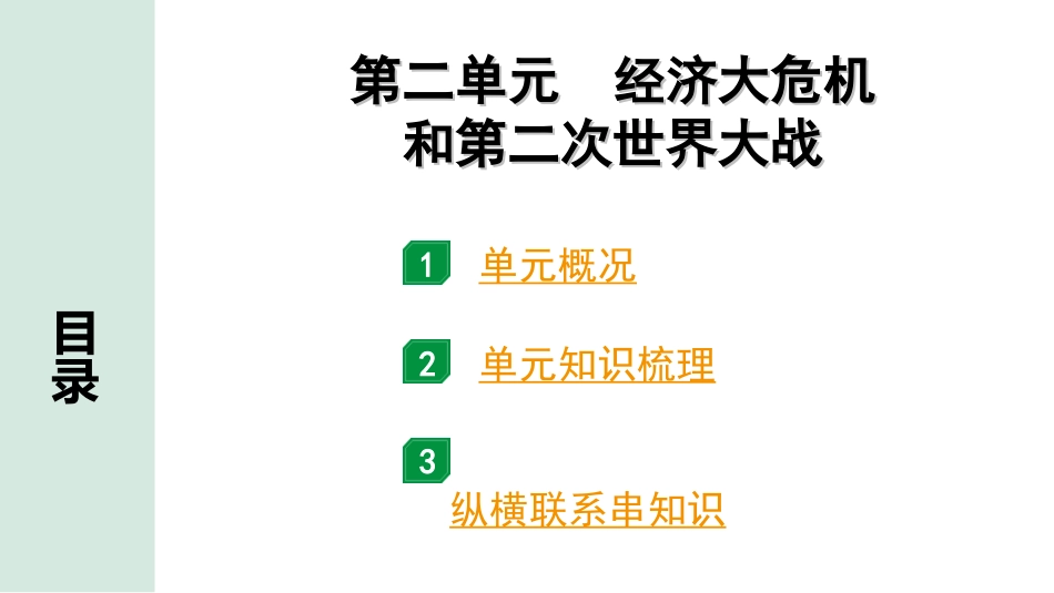 中考北京历史1.第一部分  北京中考考点研究_6.板块六  世界现代史_2.第二单元  经济大危机和第二次世界大战.ppt_第1页