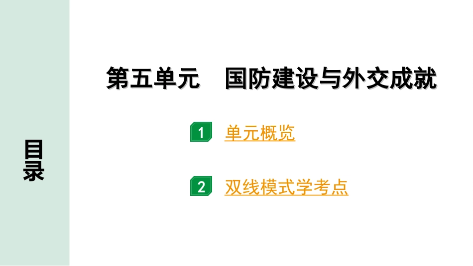 中考安徽历史1.第一部分    安徽中考考点研究_3.板块三　中国现代史_5.第五单元　国防建设与外交成就.ppt_第2页