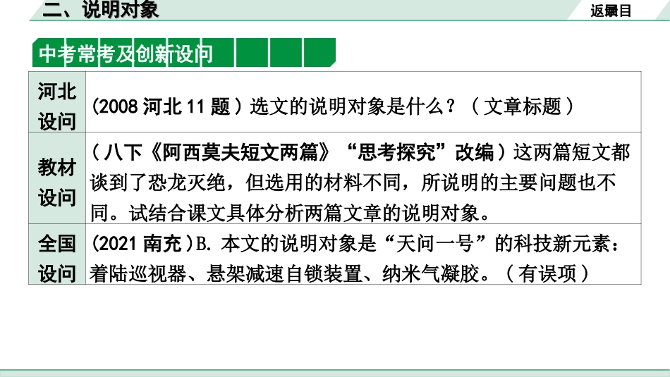 中考河北语文3.第三部分  现代文&名著阅读_2.专题二  说明文阅读_考点“1对1”讲练_2. 说明对象.ppt_第3页