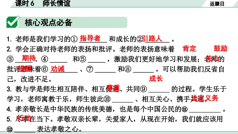 中考北京道法1.第一部分 北京中考考点研究_二、道德修养篇_2.课时 6 师长情谊.ppt_第3页