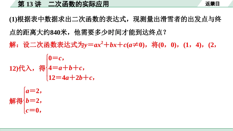 中考贵阳数学1.第一部分  贵阳中考考点研究_3.第三单元  函　数_6.第13讲  二次函数的实际应用.ppt_第3页