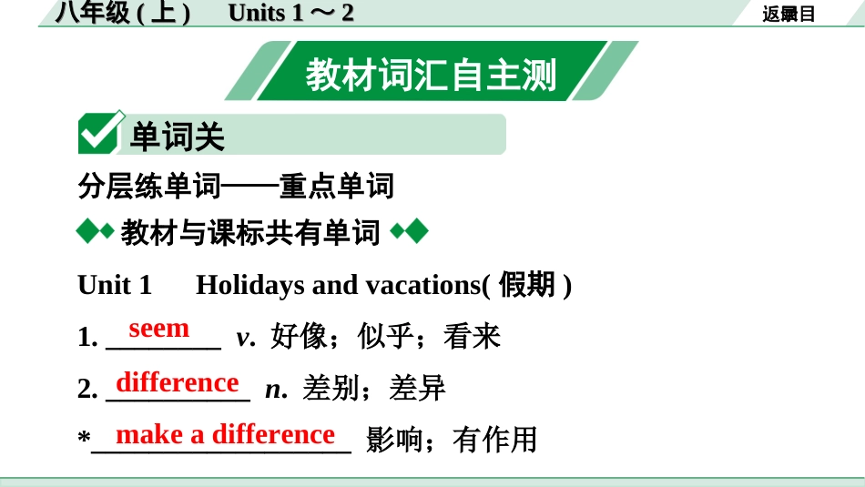 中考广东英语全书PPT_2.教材梳理_06.八年级（上）Units 1～2.ppt_第2页