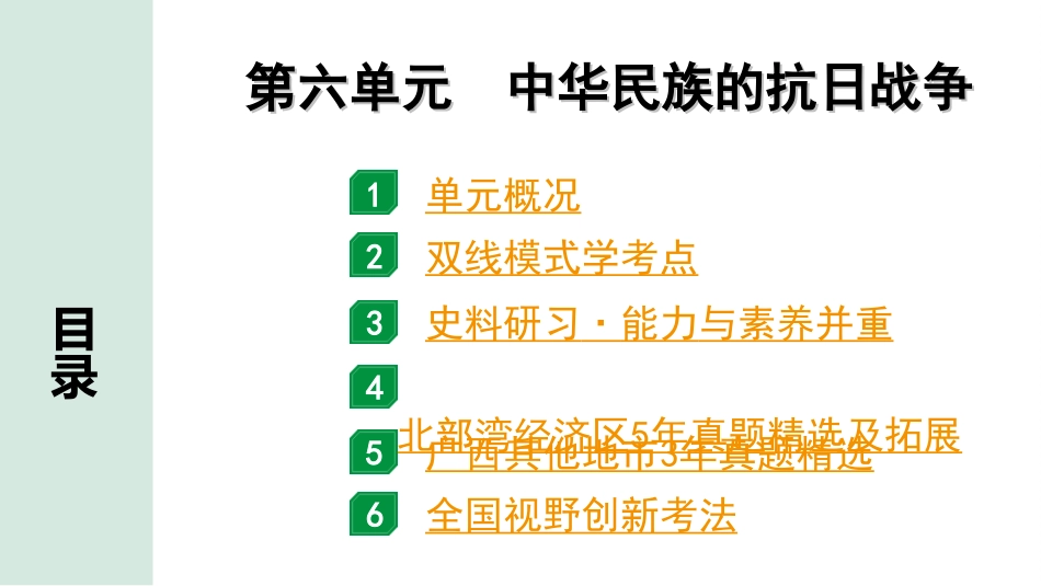 中考北部湾经济区历史1.第一部分    北部湾经济区中考考点研究_2.板块二　中国近代史_6.第六单元　中华民族的抗日战争.ppt_第2页