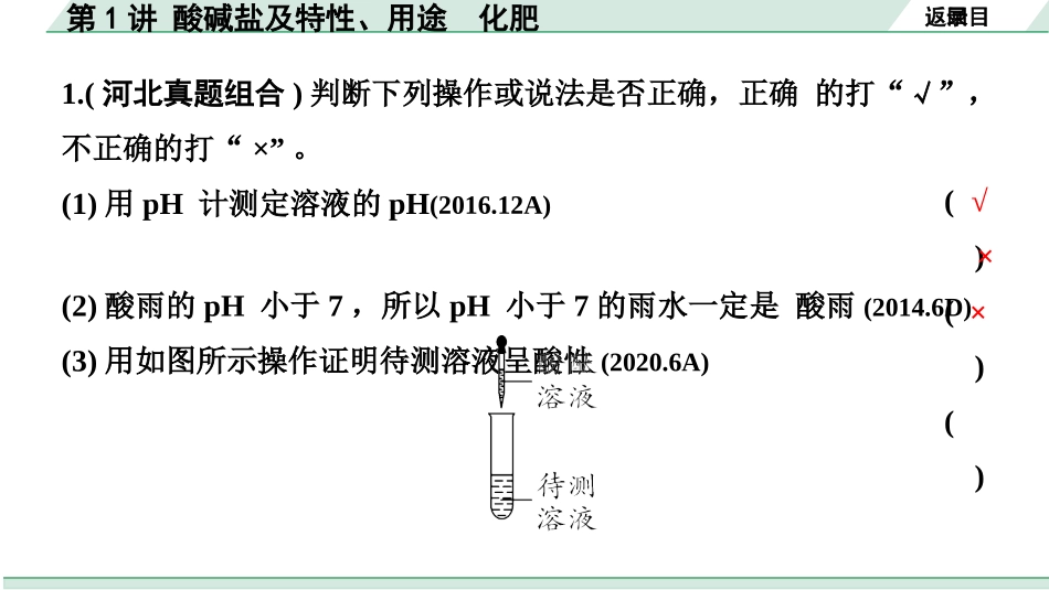 中考河北化学02.第一部分  河北中考考点研究_01.主题1  酸碱盐_01.第1讲  酸碱盐及特性、用途  化肥.pptx_第3页