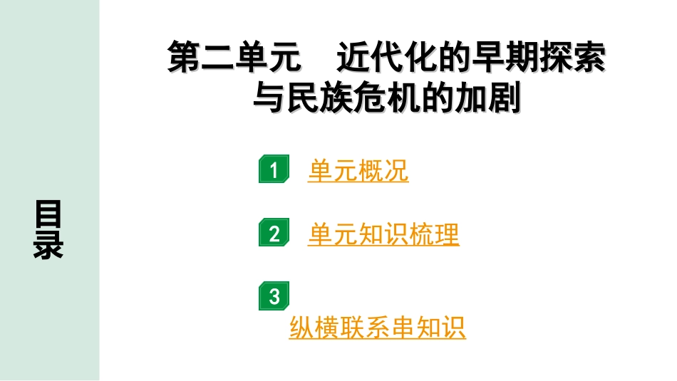 中考北京历史1.第一部分  北京中考考点研究_2.板块二  中国近代史_2.第二单元 近代化的早期探索与民族危机的加剧.ppt_第1页