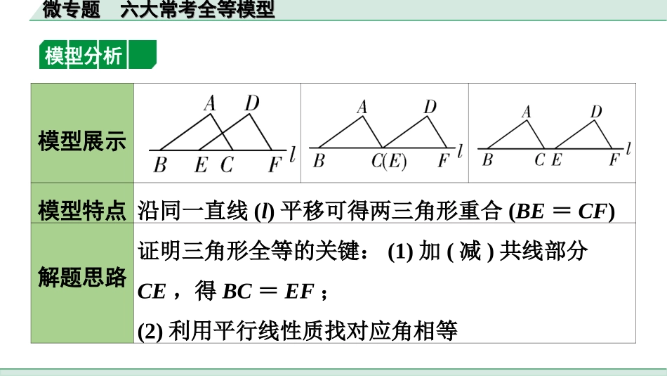 中考广东数学1.第一部分  广东中考考点研究_4.第四章  三角形_7.微专题　六大常考全等模型.ppt_第3页