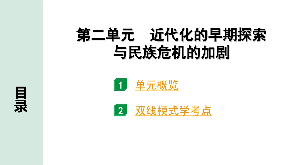 中考安徽历史1.第一部分    安徽中考考点研究_2.板块二　中国近代史_2.第二单元　近代化的早期探索与民族危机的加剧.ppt_第2页