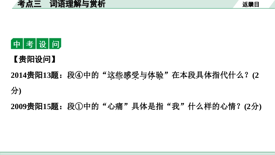 中考贵阳语文2.第二部分  阅读能力_2.专题二　文学类文本阅读_考点“1对1”讲练_3.考点三　词语理解与赏析.ppt_第3页