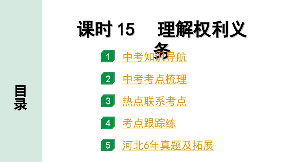 中考河北道法1.第一部分  中考考点研究_2.法律板块_12.课时15　理解权利义务.ppt_第1页