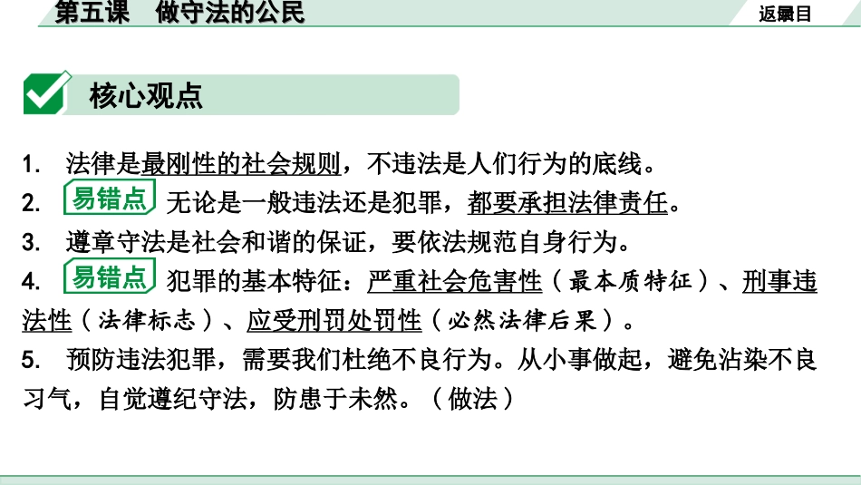 中考湖北道法1.第一部分   中考考点研究_3.八年级（上册）_2.第二单元　遵守社会规则_2.第五课　做守法的公民.ppt_第3页