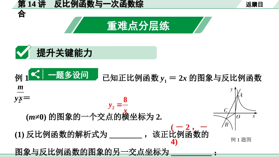 中考贵州数学1.第一部分  贵州中考考点研究_3.第三单元  函数_6.第14讲  反比例函数与一次函数综合.ppt_第2页