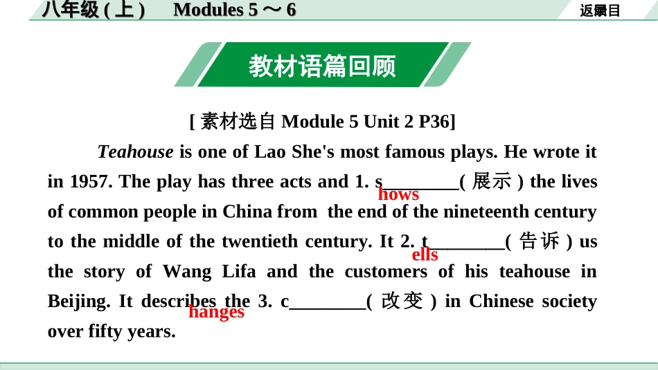 中考安徽英语WY09. 第一部分 八年级（上）Modules 5～6.ppt_第2页