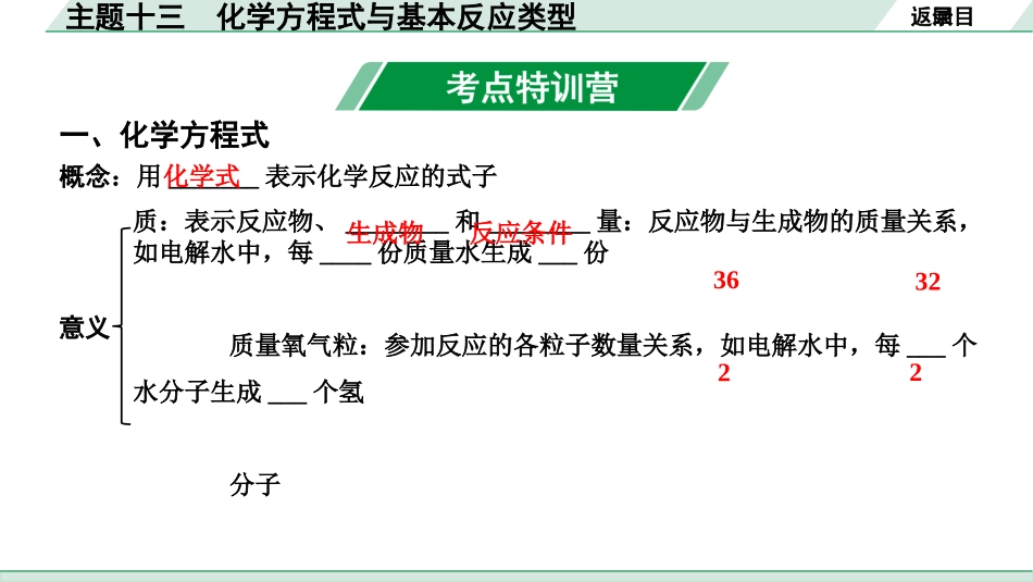 中考北部湾经济区化学13.主题十三  化学方程式与基本反应类型.pptx_第2页