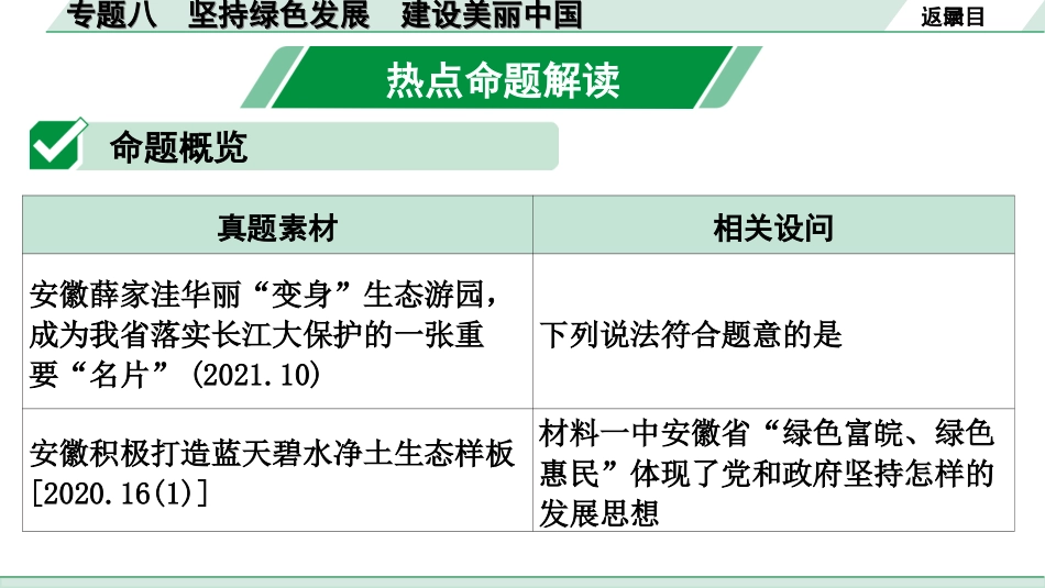 中考安徽道法4.第四部分 热点研究_8.专题八 坚持绿色发展 建设美丽中国.ppt_第2页