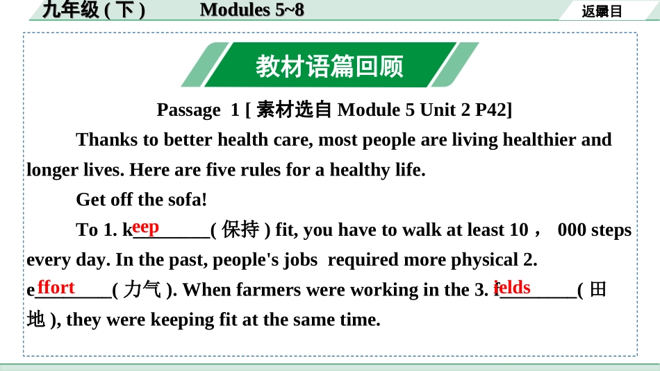 中考安徽英语WY22. 第一部分 九年级  (下)  Modules 5~8.ppt_第2页