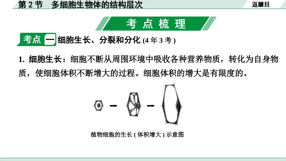 中考北京生物学考点速填速通_01.主题一  生物体的结构层次_02.第2节  多细胞生物体的结构层次.pptx_第2页