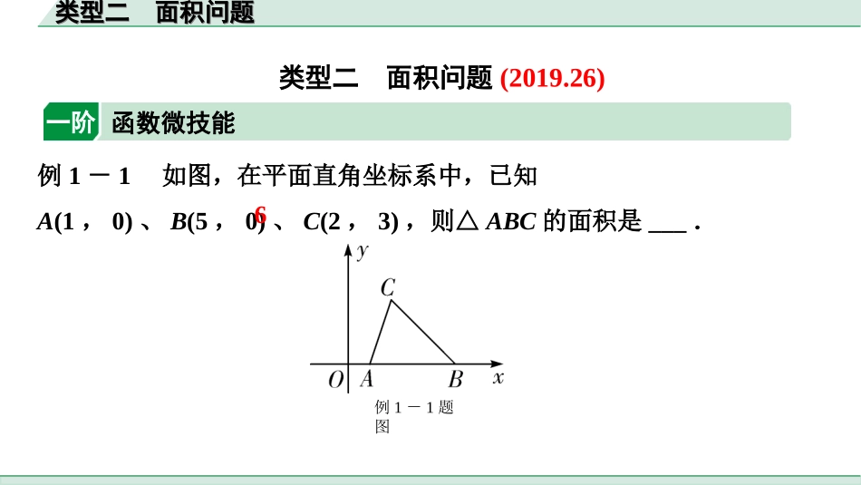 中考北部湾数学1.第一部分  北部湾经济区中考考点研究_3.第三章  函数_12.第九节  二次函数综合题_2.类型二  面积问题.ppt_第1页