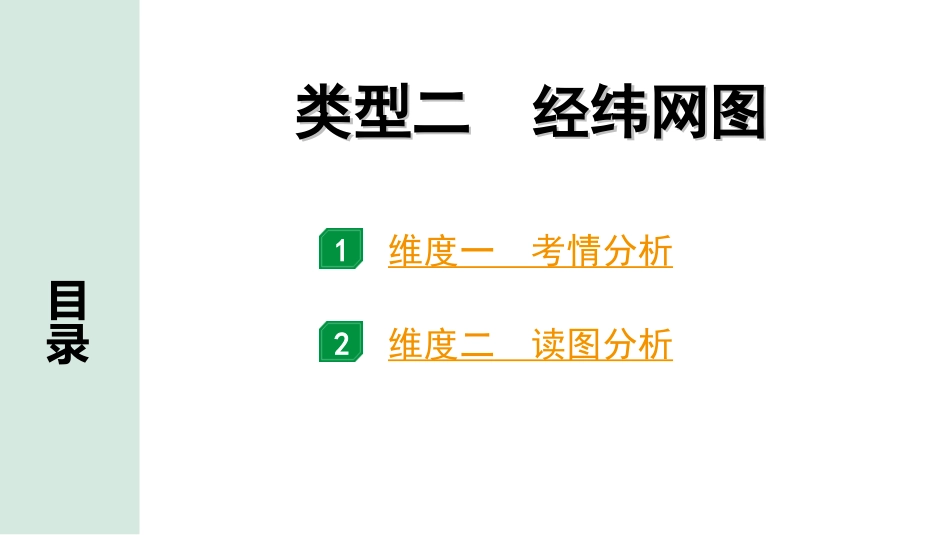 中考北京地理讲解册_2.第二部分  常考专题研究_2.专题一    常考图型读图分析  类型二　经纬网图.ppt_第1页